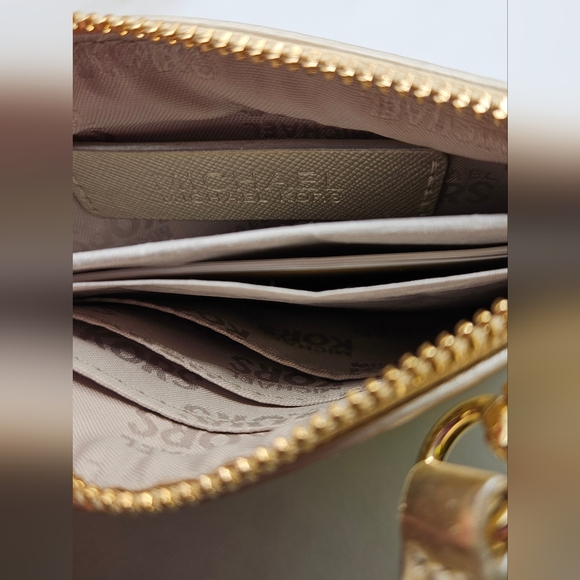 Michael Kors Women's Gold Monogram Wallet - Picture 3 of 7